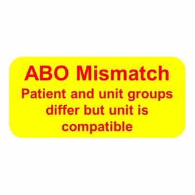 ABO Mismatch Label