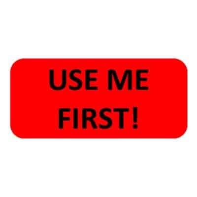 USE ME FIRST Label
