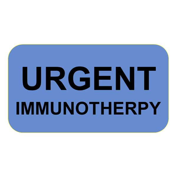 URGENT IMMUNOTHERAPY Label
