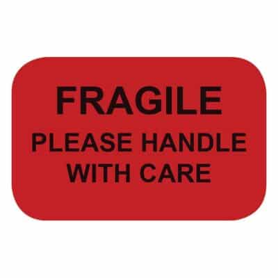 FRAGILE - PLEASE HANDLE WITH CARE Label