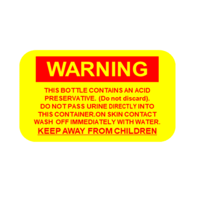 Acid Warning Label