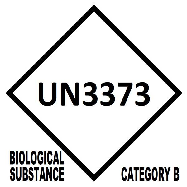 UN3373 Label - 75mm x 75mm