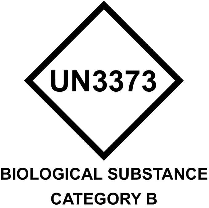 UN3373 Label - 100mm x 100mm