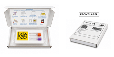 1 - 2 Tube SpeciMail UN3373 Return A6 Mail-Box with lab friendly tear off back opening (40 units per carton)