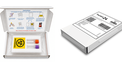 1 - 2 Tube SpeciMail UN3373 Return A6 Mail-Box with lab friendly tear off back opening (40 units per carton)