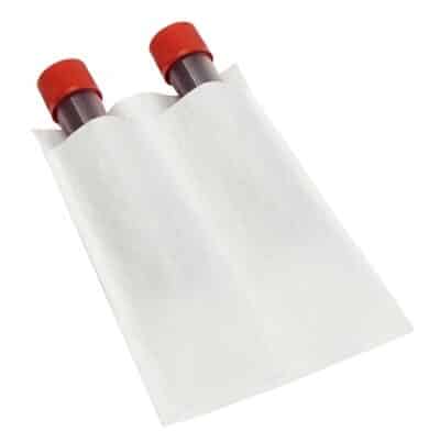 SAFEHOLD Two Bay Absorbent Specimen Tube Pouches. (Pack of 25)